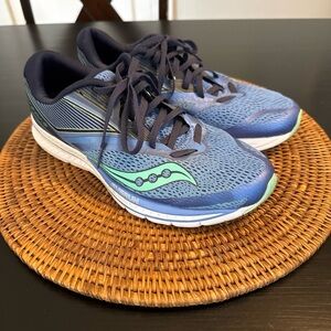 Saucony  everun kinvara 9 Blue and Green Athletic Sneakers